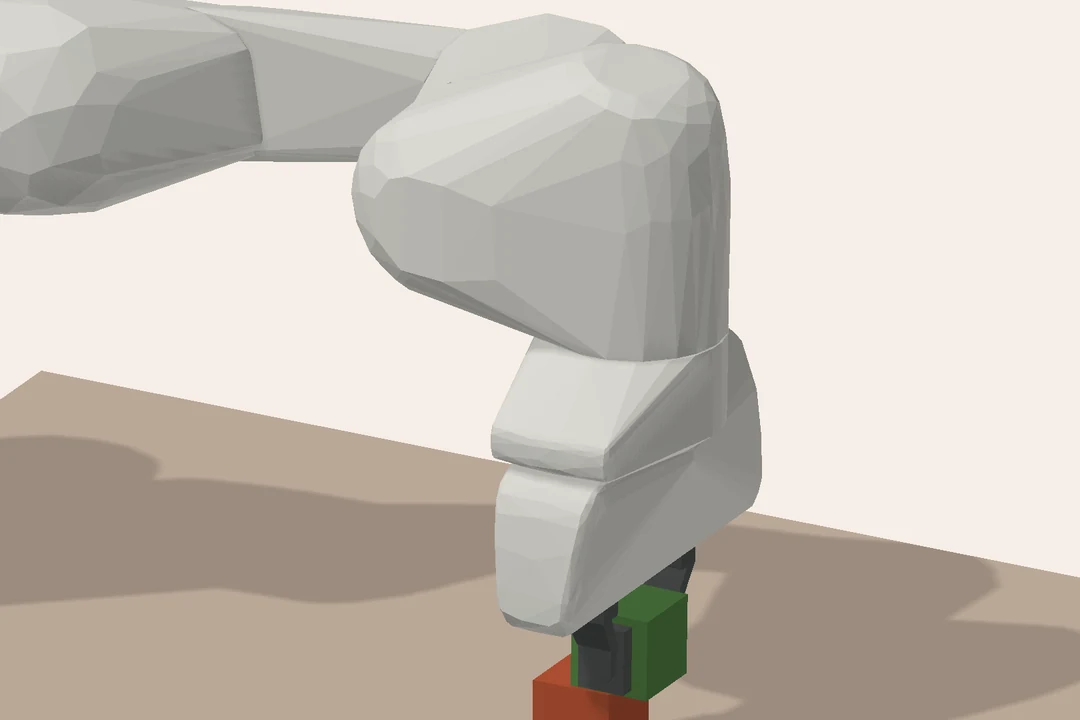 The wrist with curved arrows around two joint axes.